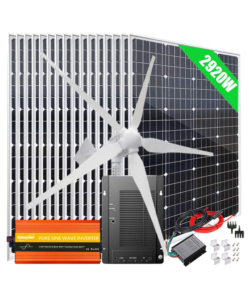 Giosolar 2920W Wind Solar Kit Off Grid System
