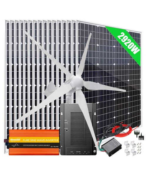 Giosolar 2920W Wind Solar Kit Off Grid System Giosolar 2920W Wind Solar Kit Off Grid System