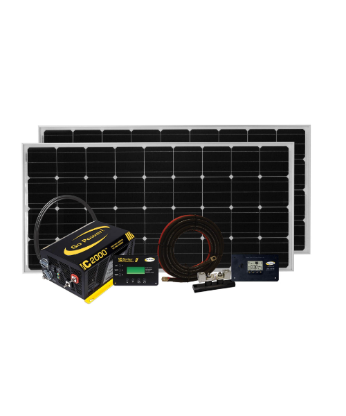 Go Power! Solar Elite Complete Solar and Inverter System with 380 Watts of Solar