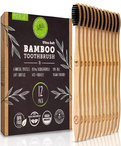 SMARTLIFECO's Charcoal Bamboo Toothbrushes SMARTLIFECO's Charcoal Bamboo Toothbrushes