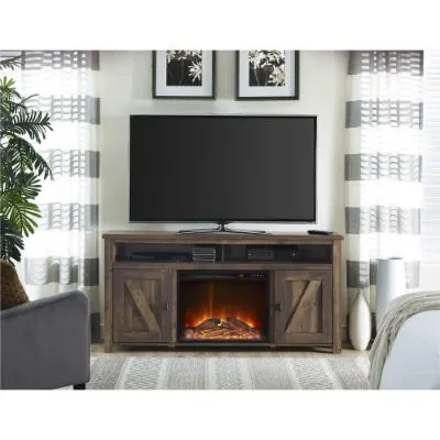 Ameriwood Home Farmington Electric Fireplace TV Console Ameriwood Home Farmington Electric Fireplace TV Console