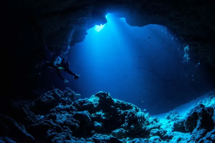 Diver in Mariana Trench