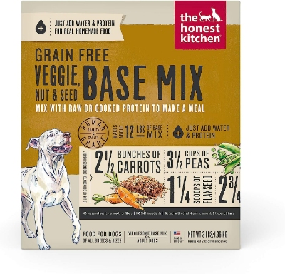 
Click image to open expanded view







2 VIDEOS
The Honest Kitchen Human Grade Dehydrated Grain Free Veggie, Nut & Seed Base Mix for Dogs