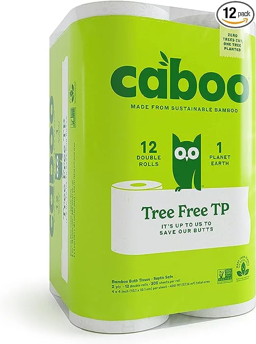 10 Best Eco-Friendly & Plastic-Free Toilet Paper 4 A Pack of Caboo Tree Free Bamboo Toilet Paper