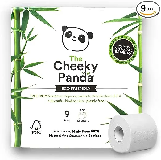 10 Best Eco-Friendly & Plastic-Free Toilet Paper 3 A Pack of The Cheeky Panda Bamboo Toilet Paper