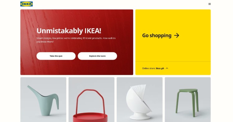 Ikea Website Page