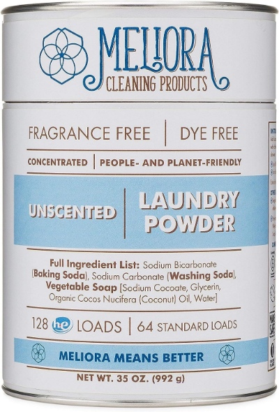 Unscented Meliora Cleaning Products Laundry Powder Detergent