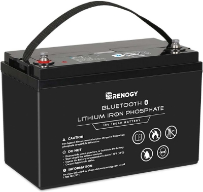 Solar Lead-Acid Batteries: Types, Sizing, Maintenance, and Safety 9 Renogy 12-volt 100Ah deep-cycle AGM battery