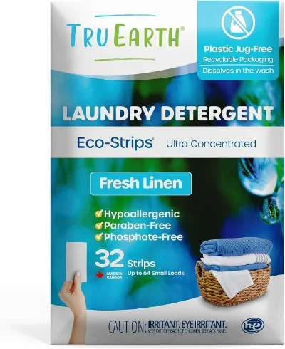 10 Best Eco-Friendly Laundry Detergents 7 Tru Earth Eco Strips Laundry Detergent