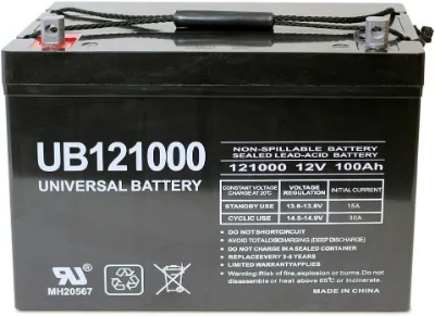 Universal Power Group 12V 100Ah Solar Battery