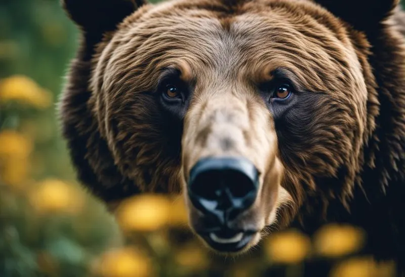 Close up shot Bear close up shot