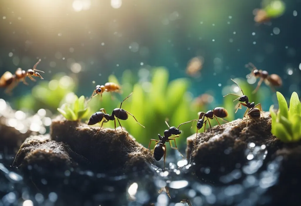 Brown army ants Brown army ants working
