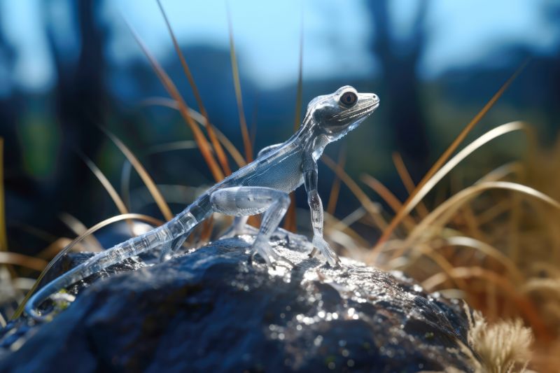 Glass lizard in the wild 