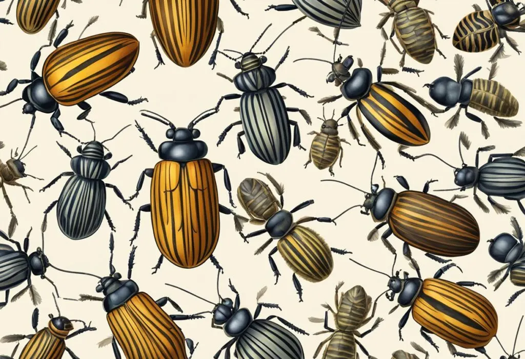 Potato bugs Small and big Potato bugs