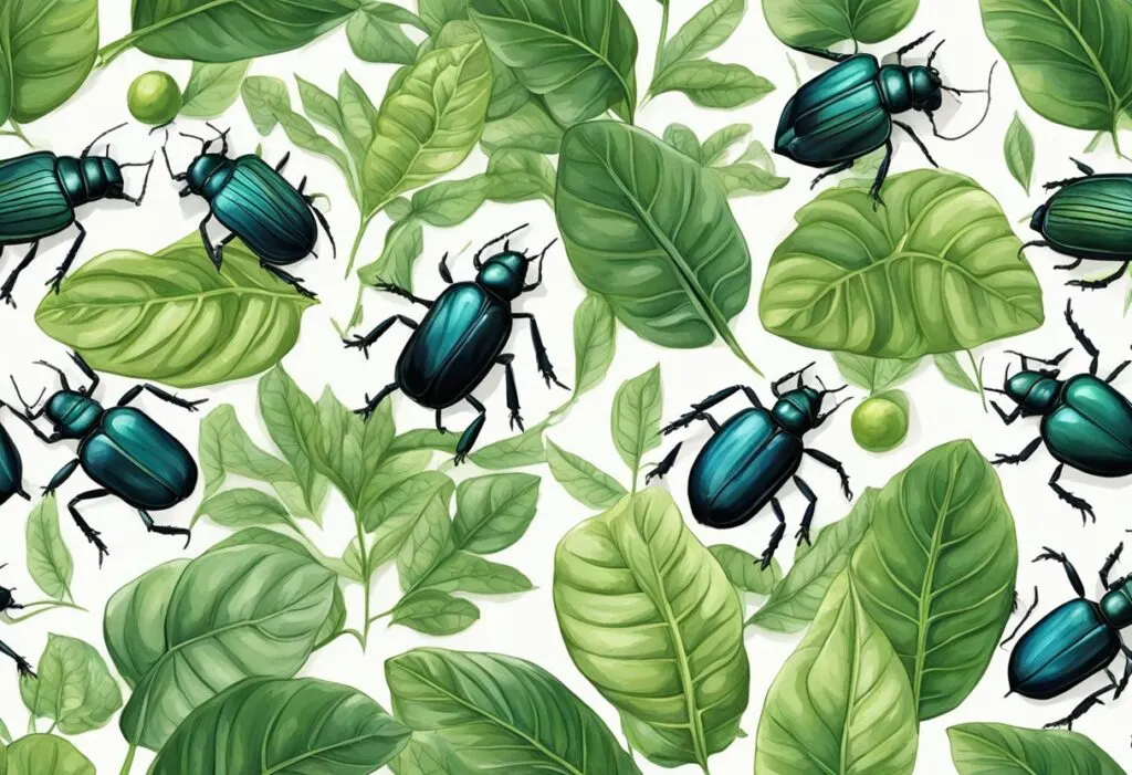 Scarab bugs illustration 