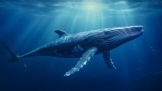 A Blue Whale portrai
