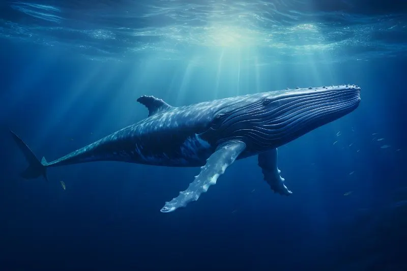 A Blue Whale portrai