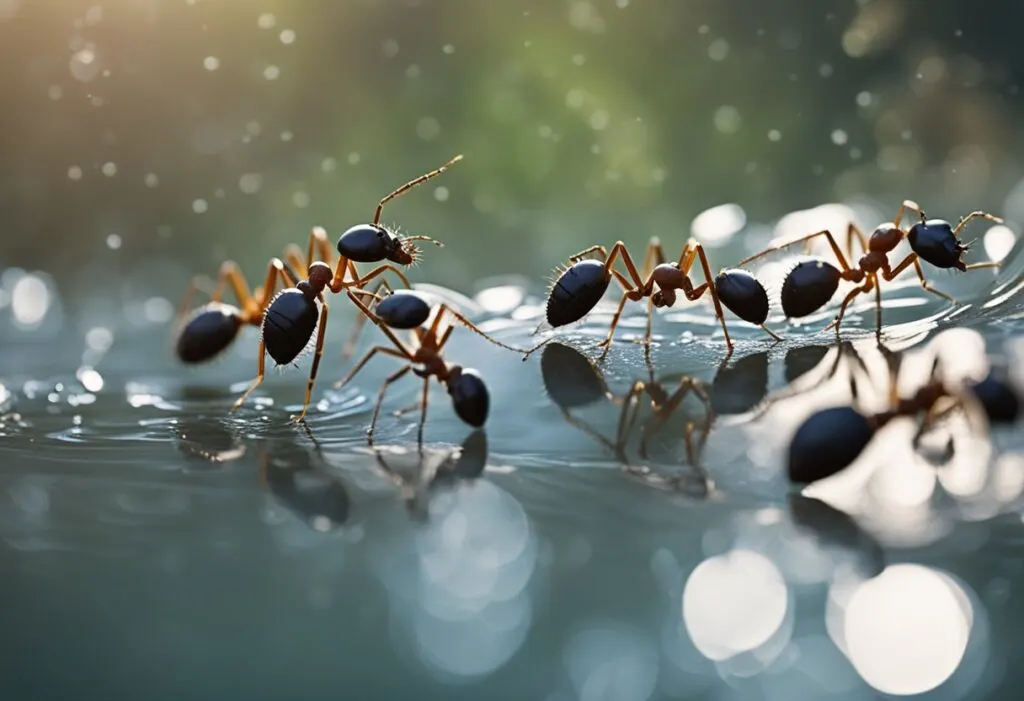 Ants in the rain