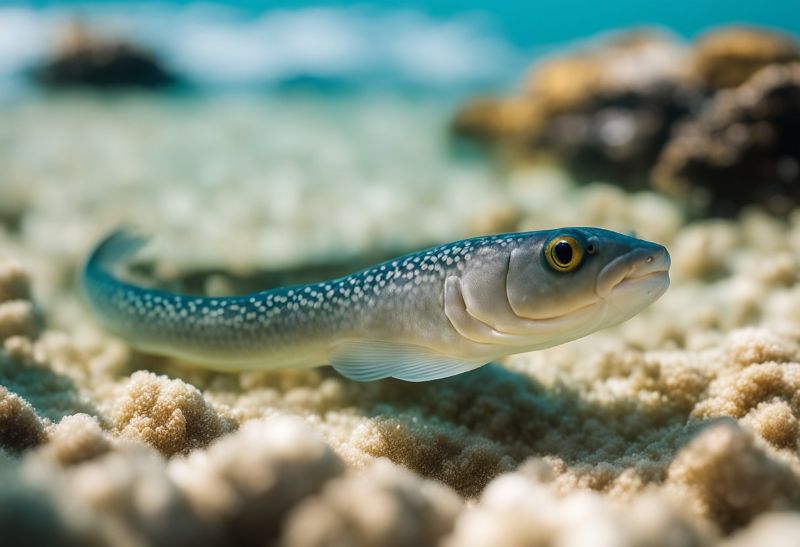 Beach conger closeup 