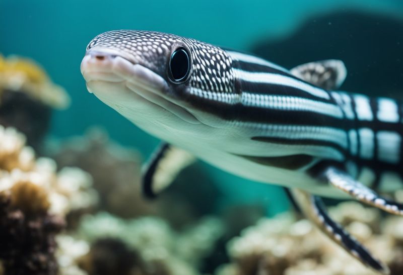 Striped half banded spiny eel