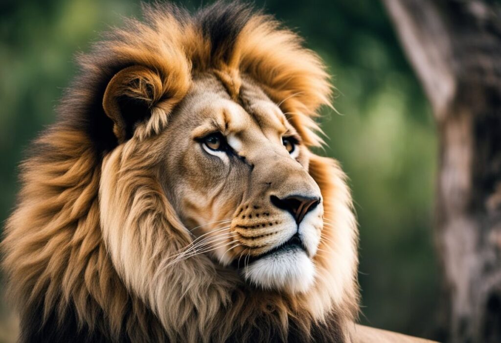 Lion side view Lion side view shot