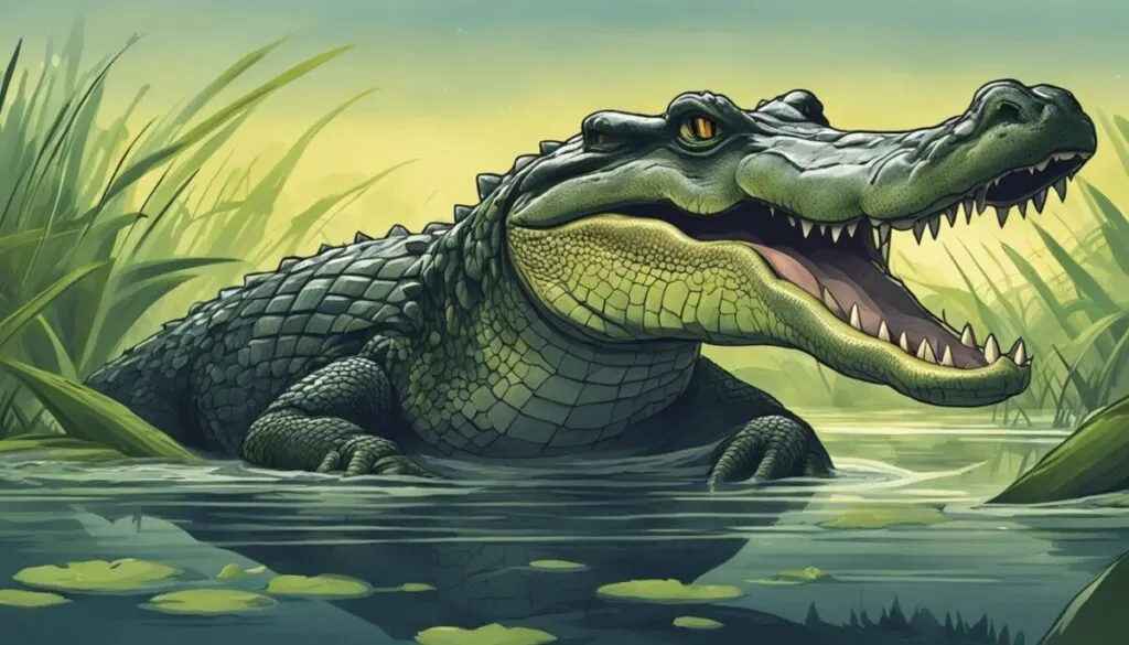 Big green alligator Big green alligator