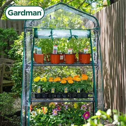 Gardman R687 mini greenhouse with plants Gardman R687 mini greenhouse