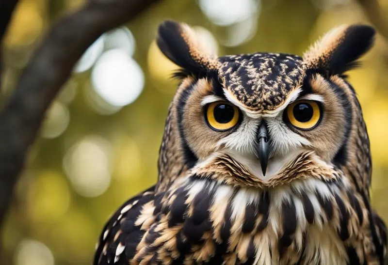 Strigidae owl with big eyes