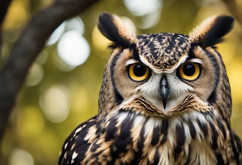 Strigidae owl Strigidae owl with big eyes