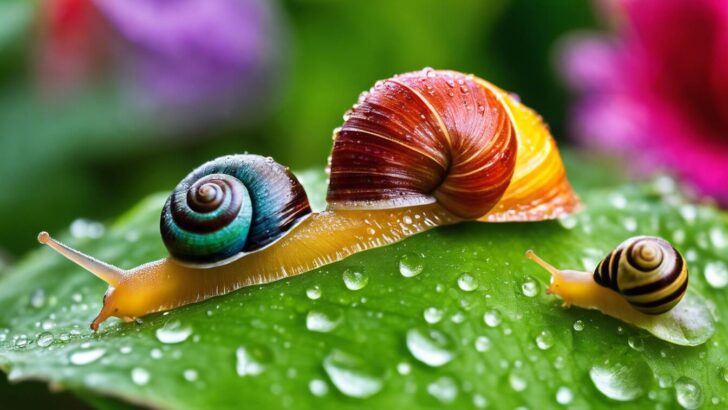 Snail feeding on leaves | what do snails eat