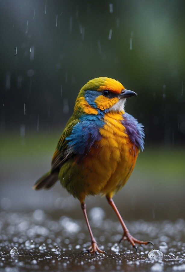 Small colorful bird