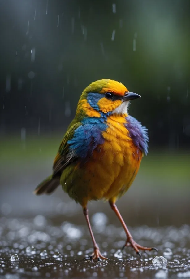 45+ Pictures of Animals Doing Funny Things 46 Small colorful bird