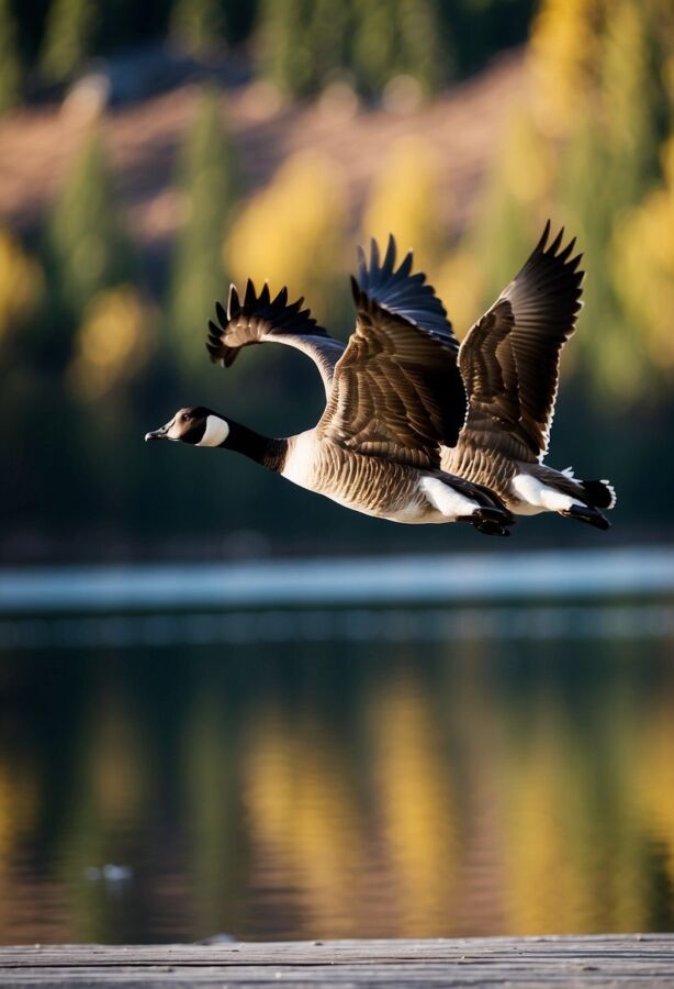 16 Animals Ending With E: Names, Facts, and Photos 10 Canada goose flying with its wings fully extended