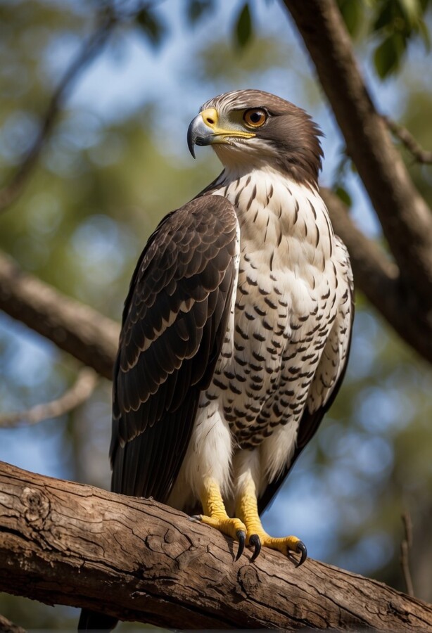 35 Types of Eagles: Species, Size, Habitat & Photos 33 Cassin’s hawk-eagle perched on a tree branch