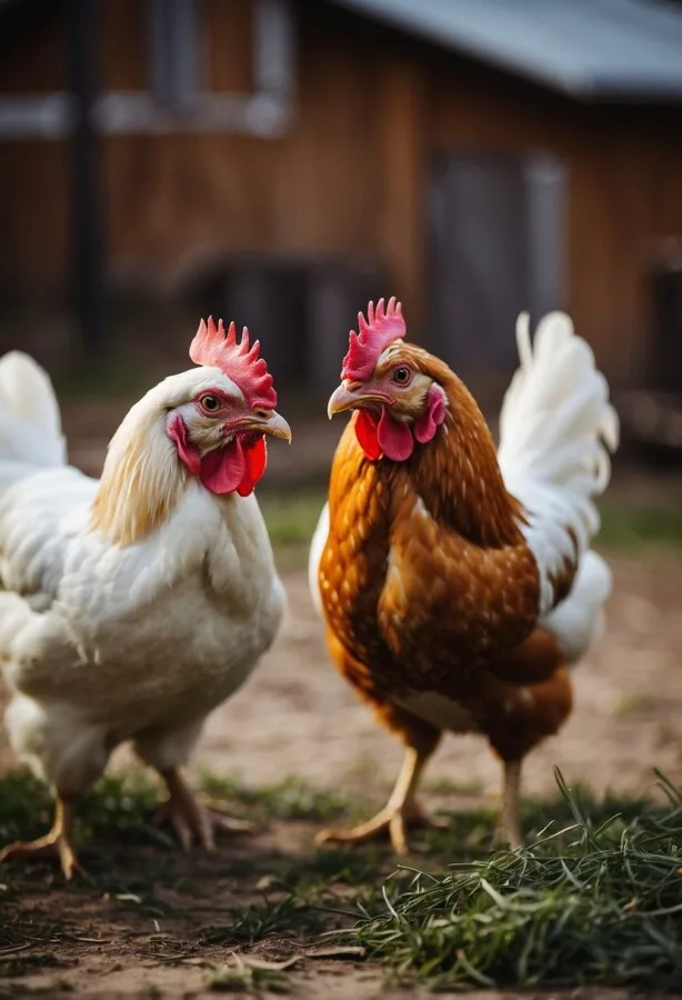 45+ Pictures of Animals Doing Funny Things 31 Chickens in the barn