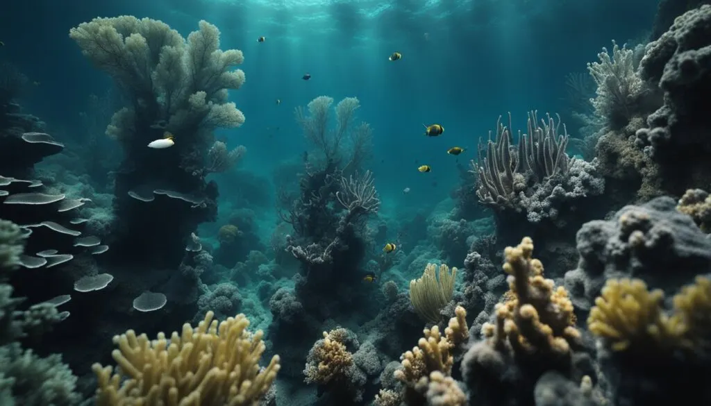 Clown fish Clown fish swimming among corals
