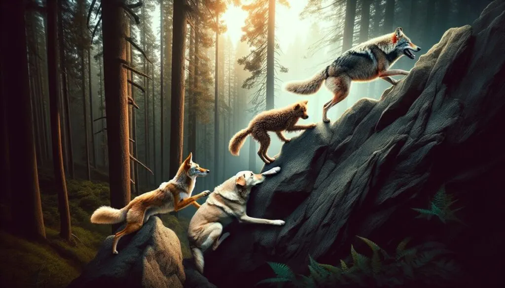 Coyotes and dogs Comparison of climbing abilities between coyotes