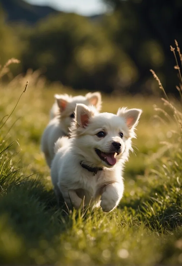 45+ Pictures of Animals Doing Funny Things 10 Cute white playful puppies