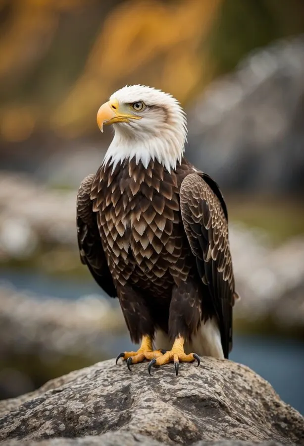 40 Different Types of Birds in the World 29 Magnificent eagle standing on a stone at a park