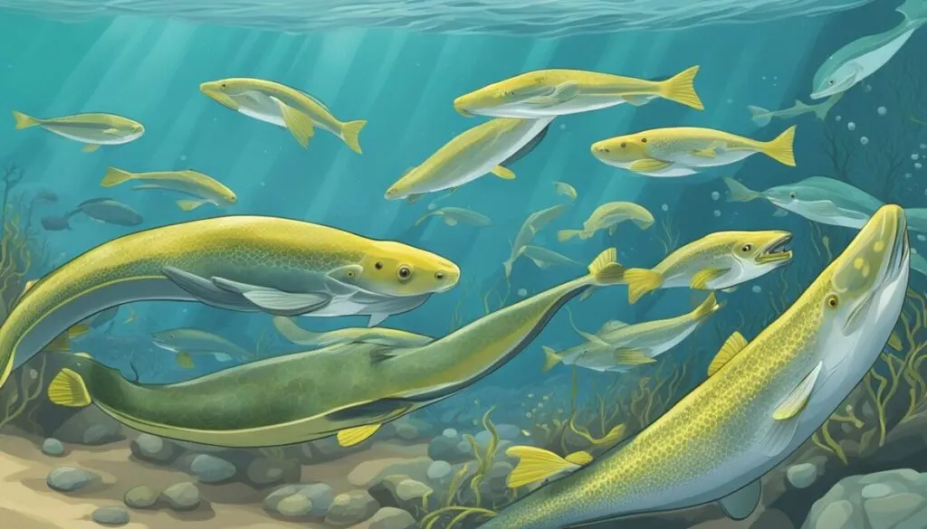 Eels swimming Eels swimming graphics