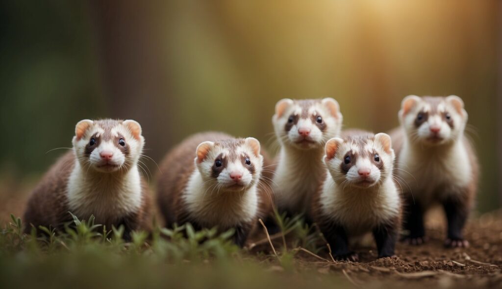Group of ferrets 