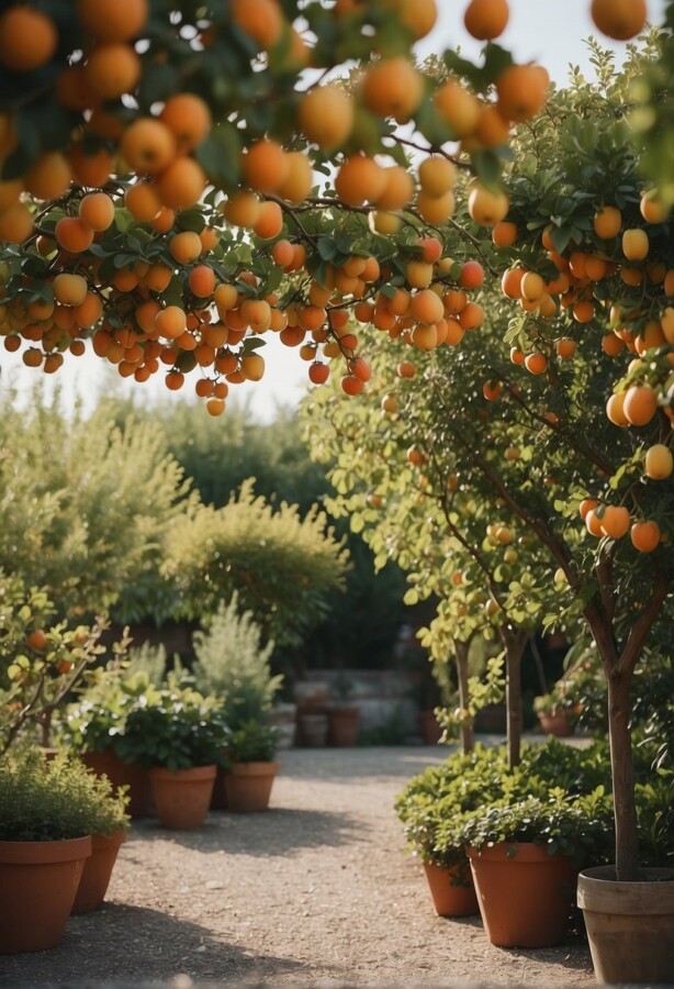 45 Sustainable Garden Ideas for an Eco-Friendly Outdoor Space 20 Fruit-laden trees arching over a garden path