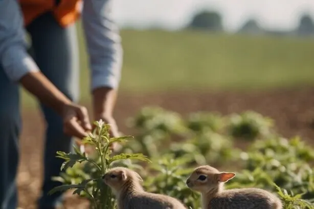 Hardworking animals in the field