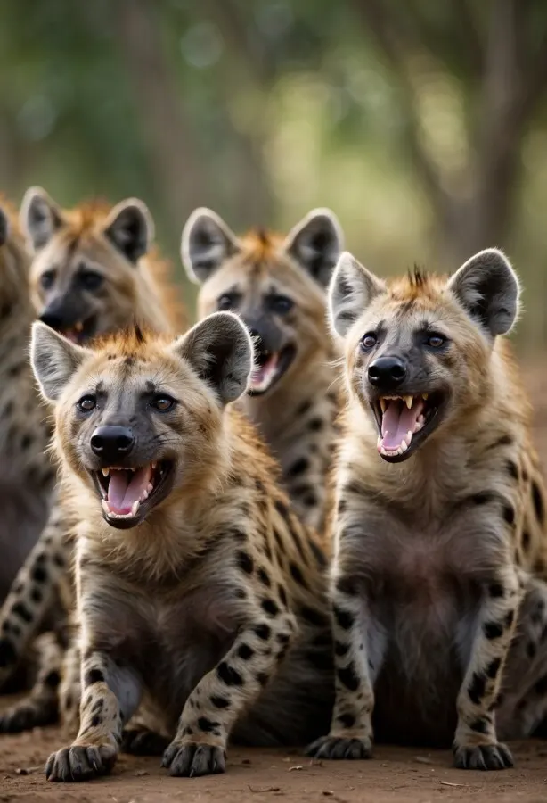 45+ Pictures of Animals Doing Funny Things 48 Giggling hyenas