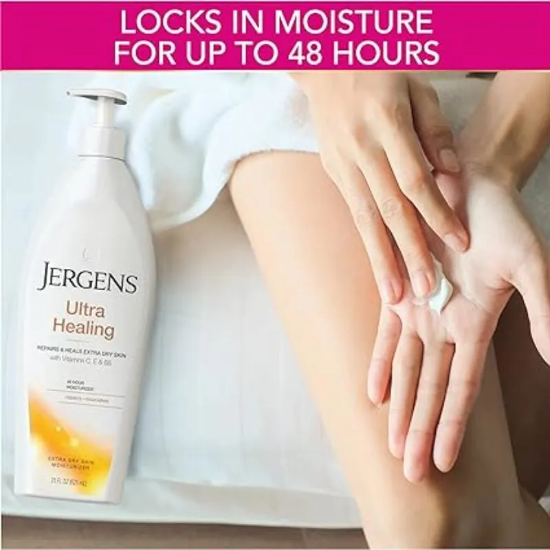 Applying lotion Moisturizing lotion applied by woman