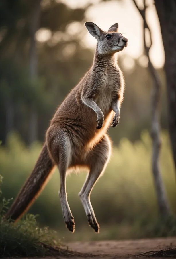 45+ Pictures of Animals Doing Funny Things 45 Kangaroo hopping high