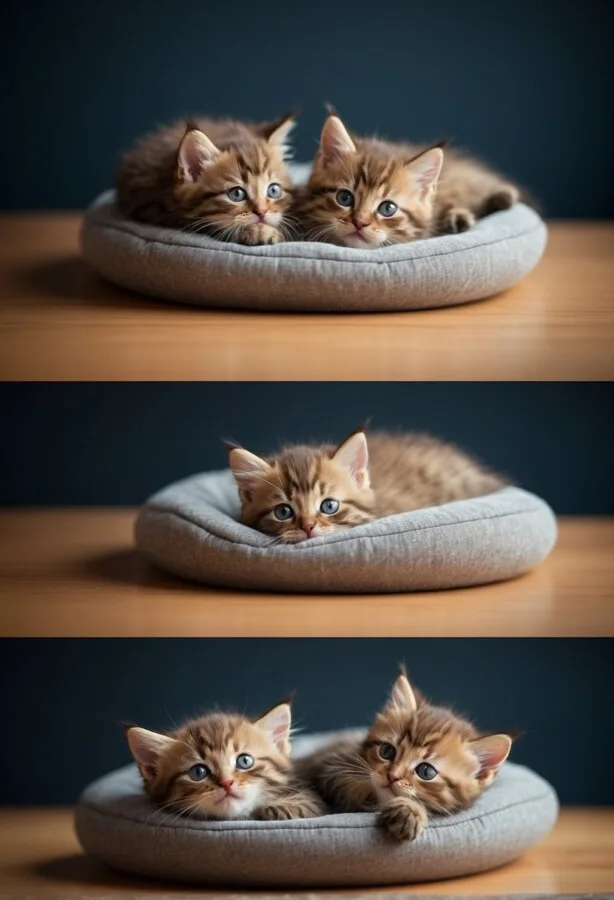 Kittens about to sleep 