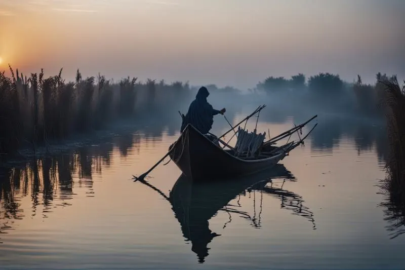 19 Fascinating Facts About Wetlands 14 Man rowing boat in Euphrates
