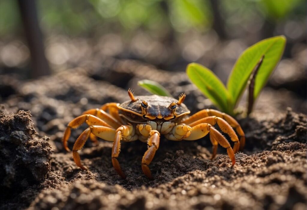 7 Animals That Help Fight Climate Change: What Science Shows 5 Mangrove crab on wet coastal sediment