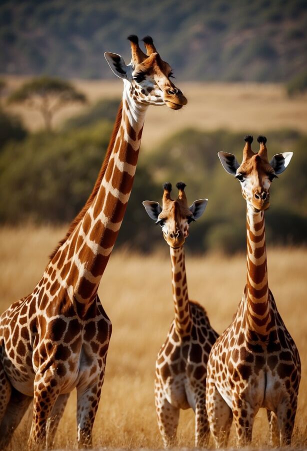 16 Animals Ending With E: Names, Facts, and Photos 5 Masai giraffe standing in open East African grassland